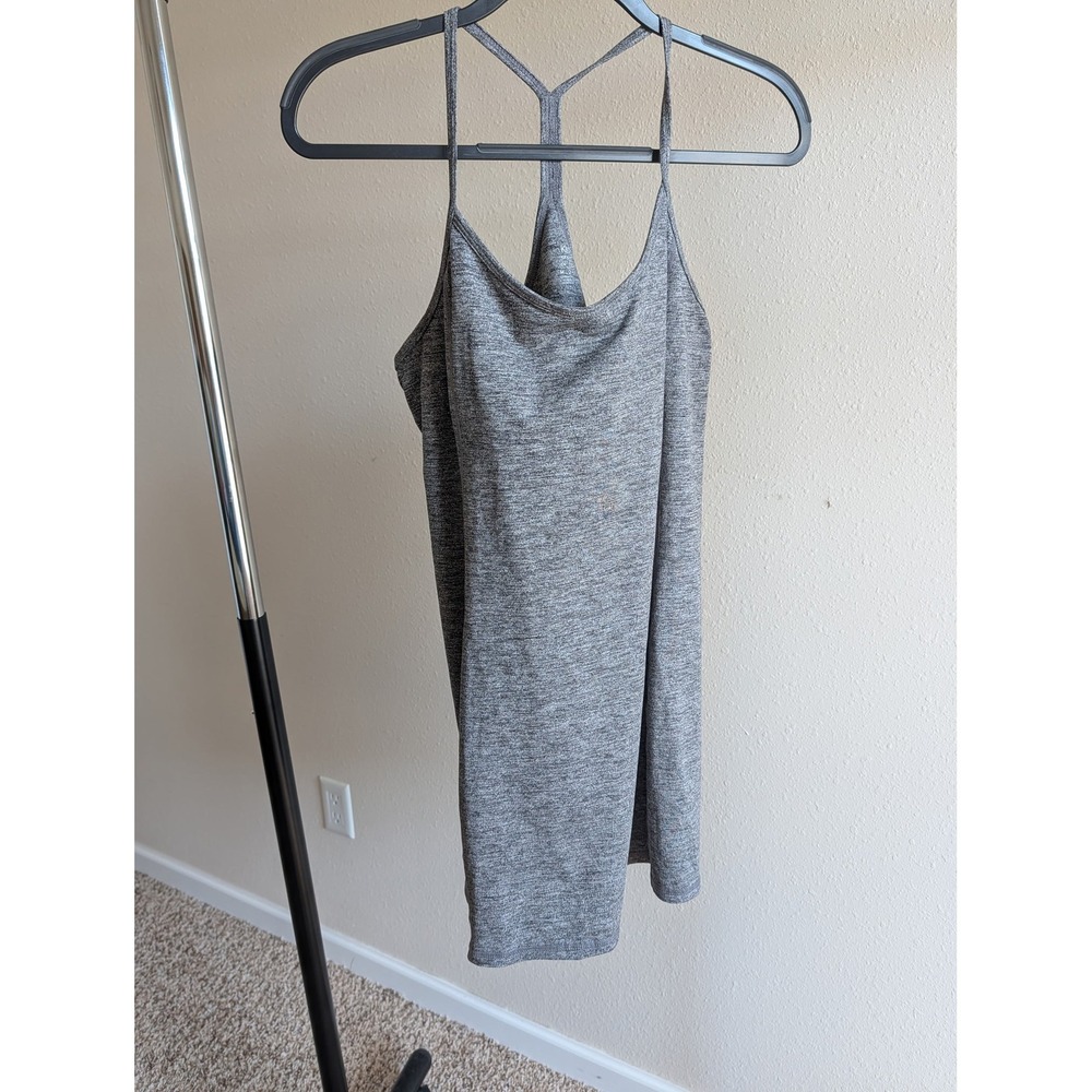 Calvin Klein Performance Womens Heather Grey Y-Back Shelf Bra Tank dress Size M